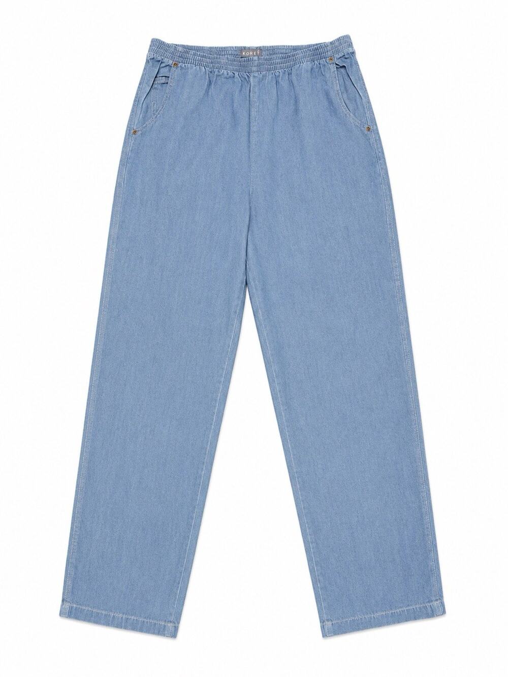 Koret Women’s Large Light Blue Pull On Elastic Waist Pants Relaxed